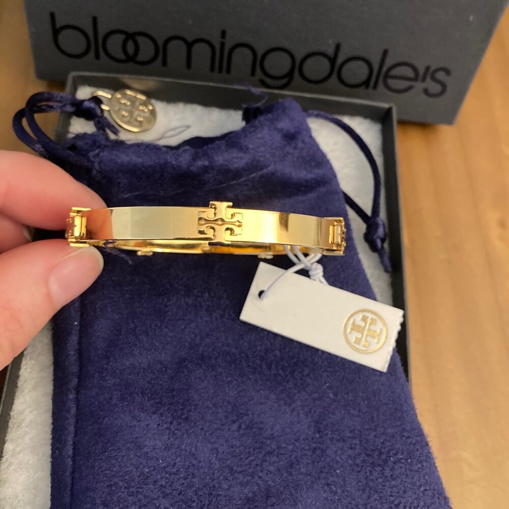 Tory Burch Classic Logo Hinge Bangle